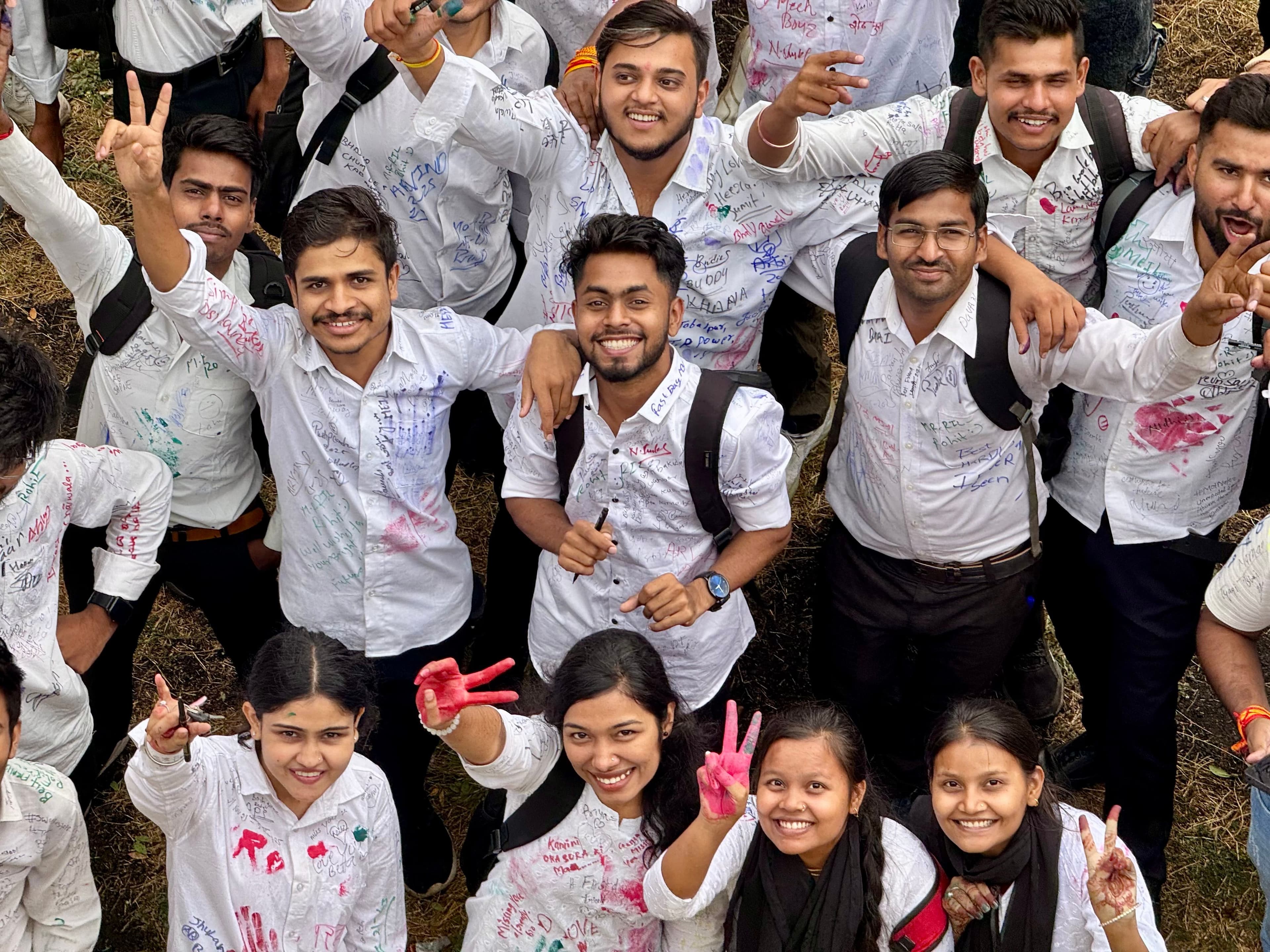 Students celebrating success